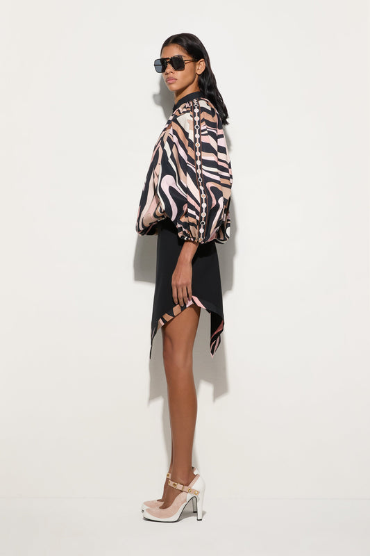 Blusa in Stampa Marmo