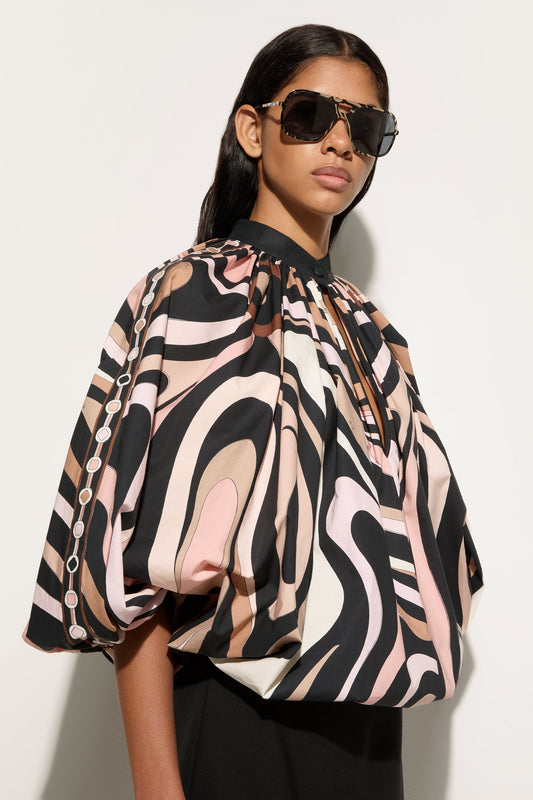 Blusa in Stampa Marmo