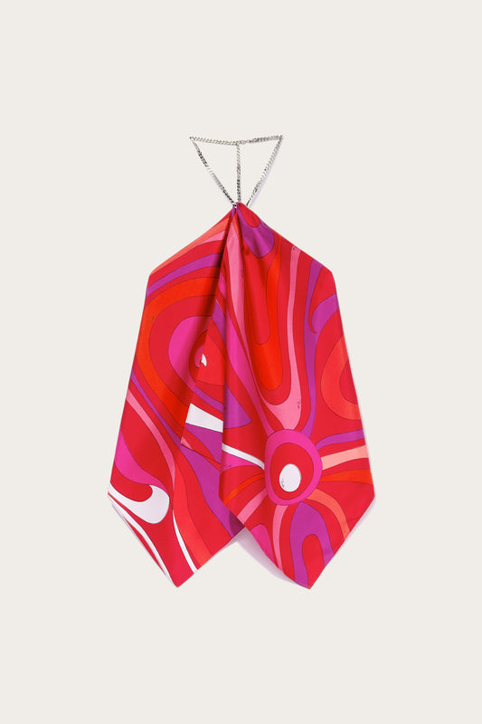 Marmo Print Silk Top