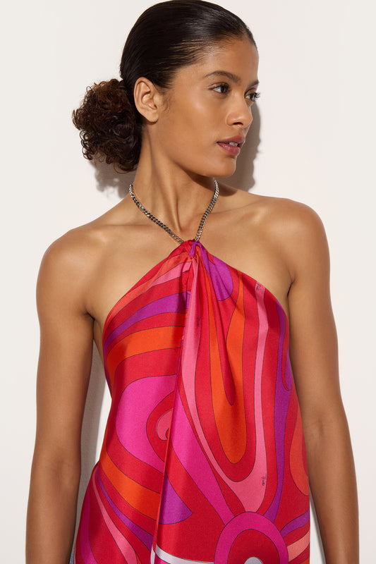 Marmo Print Silk Top