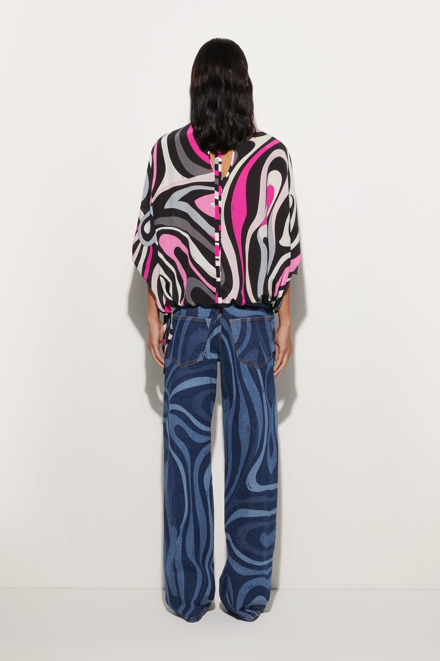 Marmo Print Cape Blouse View 4 - Pucci