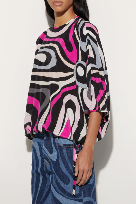 Marmo Print Cape Blouse View 5 - Pucci