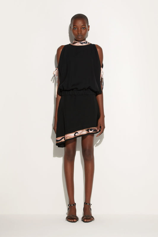 Top con Spalle Scoperte con Collo Stampato