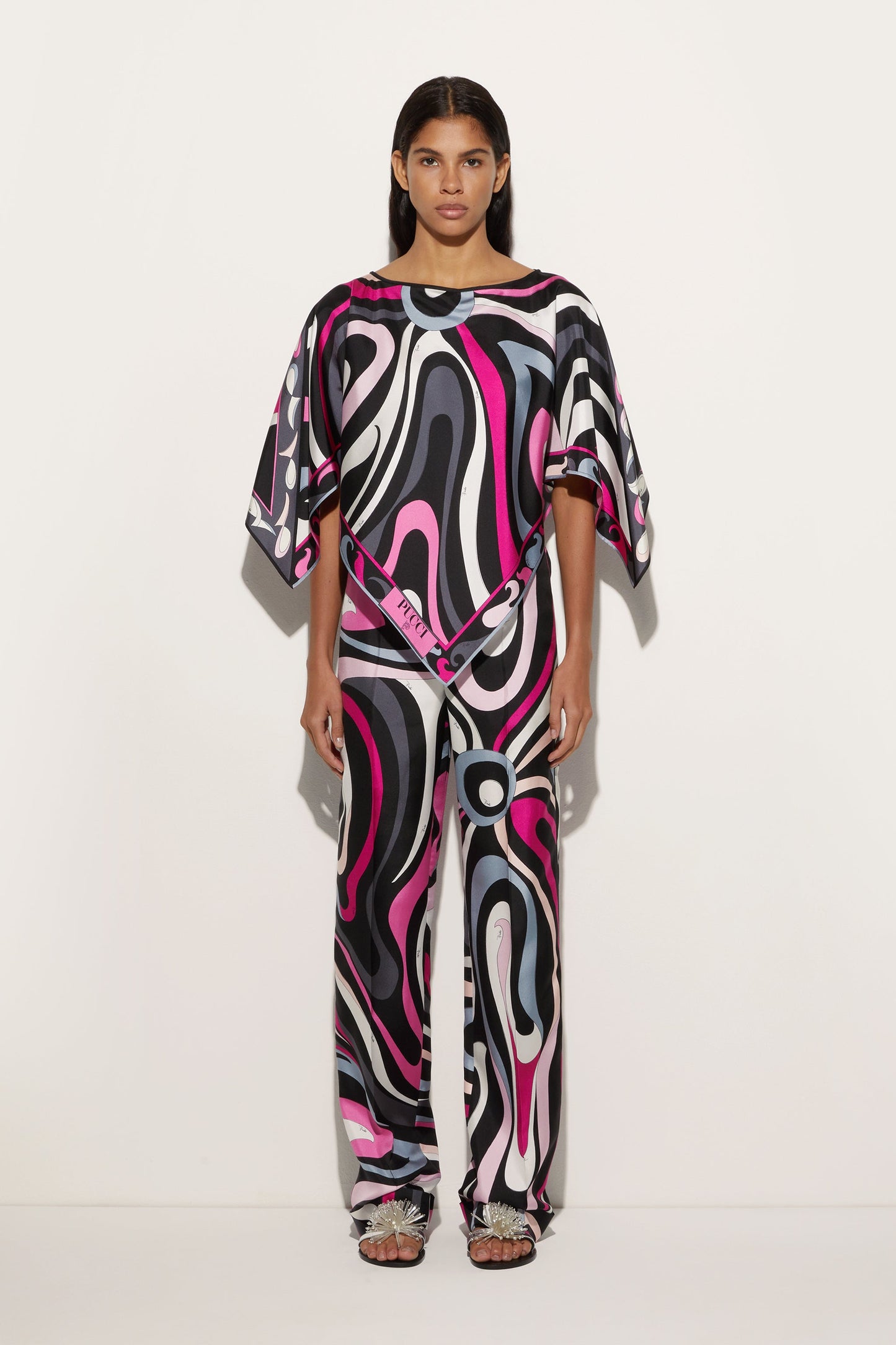 Marmo and Pesci Prints Kaftan Blouse View 2 - Pucci