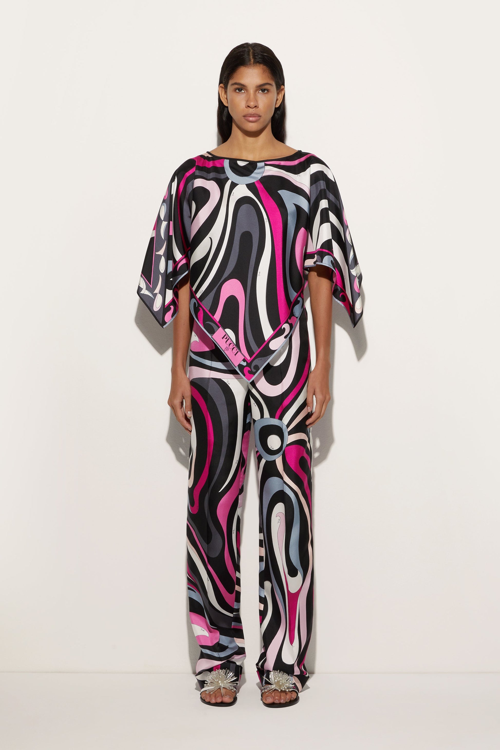 Marmo and Pesci Prints Kaftan Blouse View 2 - Pucci