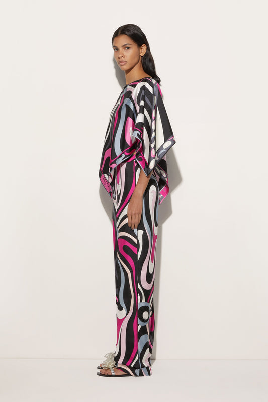 Marmo and Pesci Prints Kaftan Blouse View 3 - Pucci