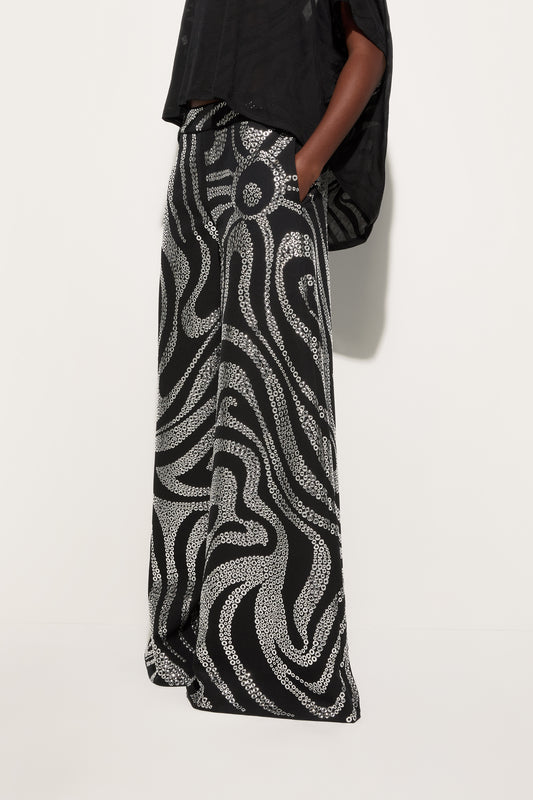 Pantaloni con Decorazione Marmo