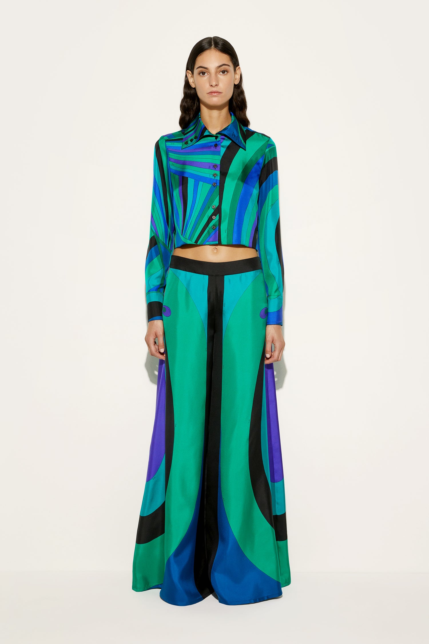 Maddalena Print Silk Pants