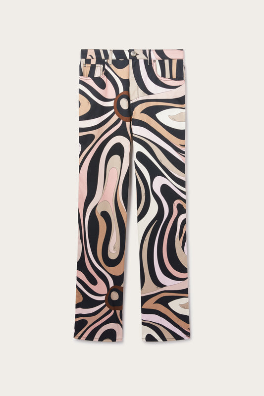 Pantaloni in stampa Marmo