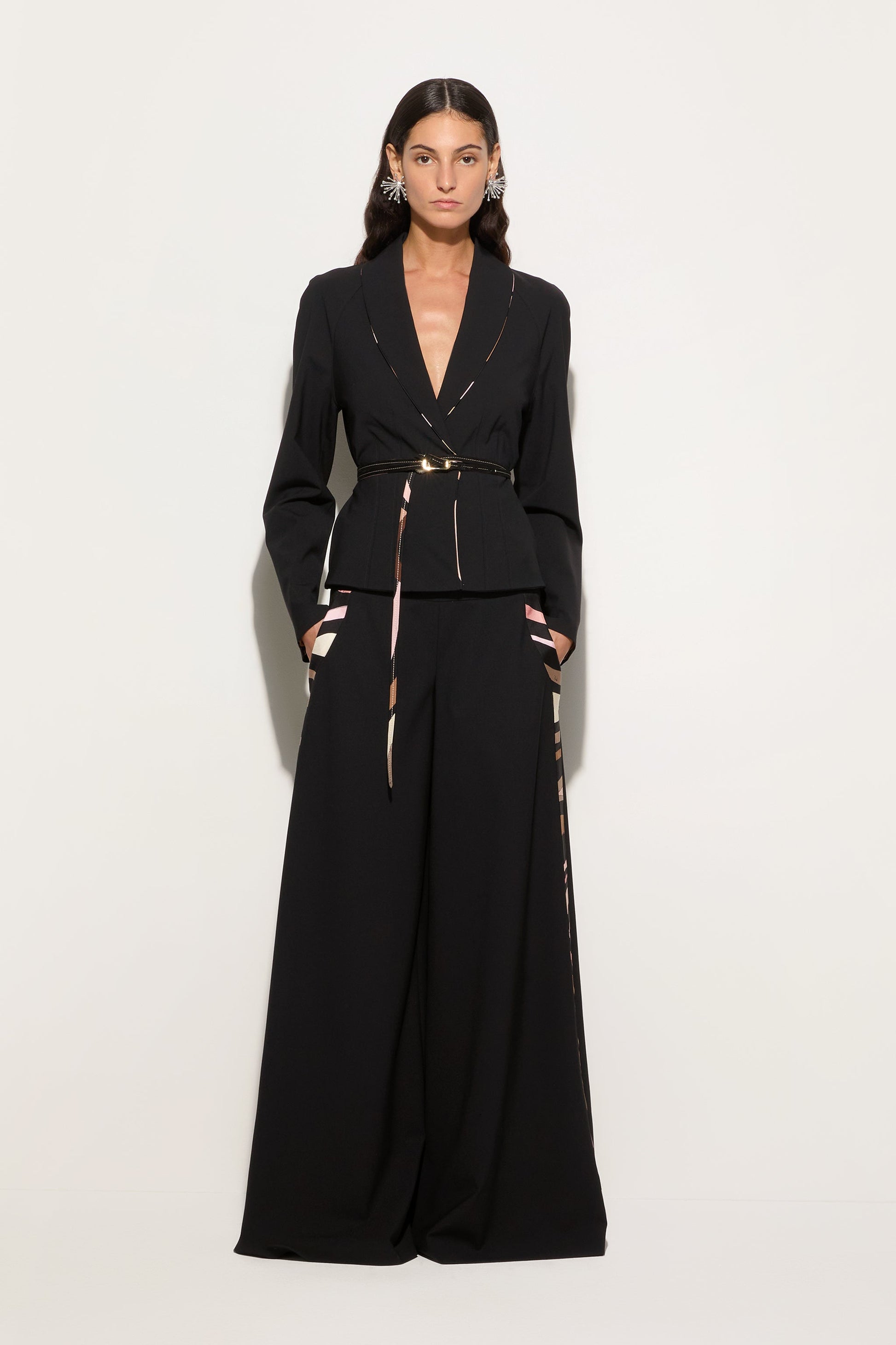 Palazzo Pants with Printed Details View 2 - Pucci
