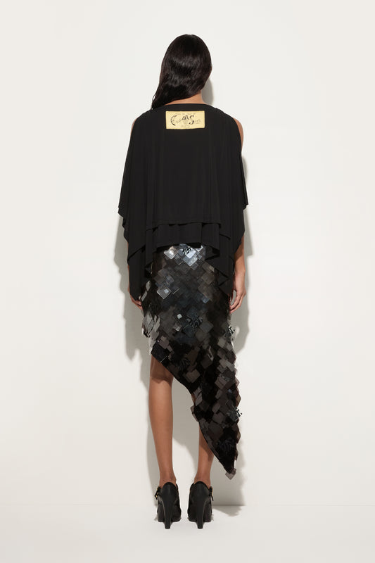 Gonna Asimmetrica con Paillettes