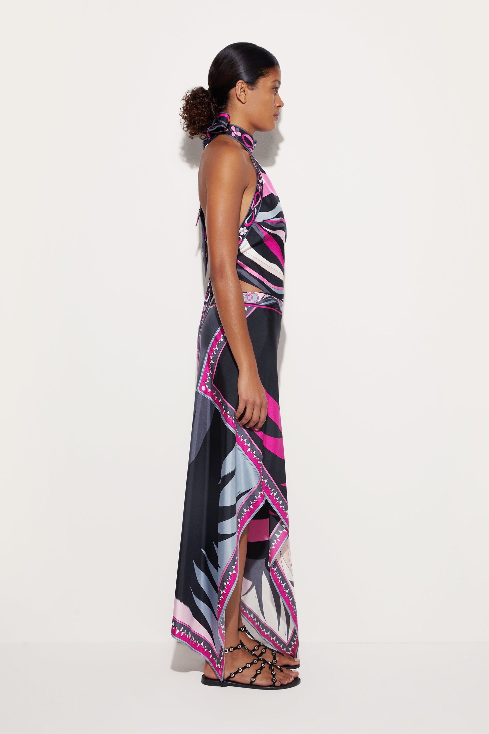 Stella Print Asymmetrical Midi Skirt View 3 - Pucci