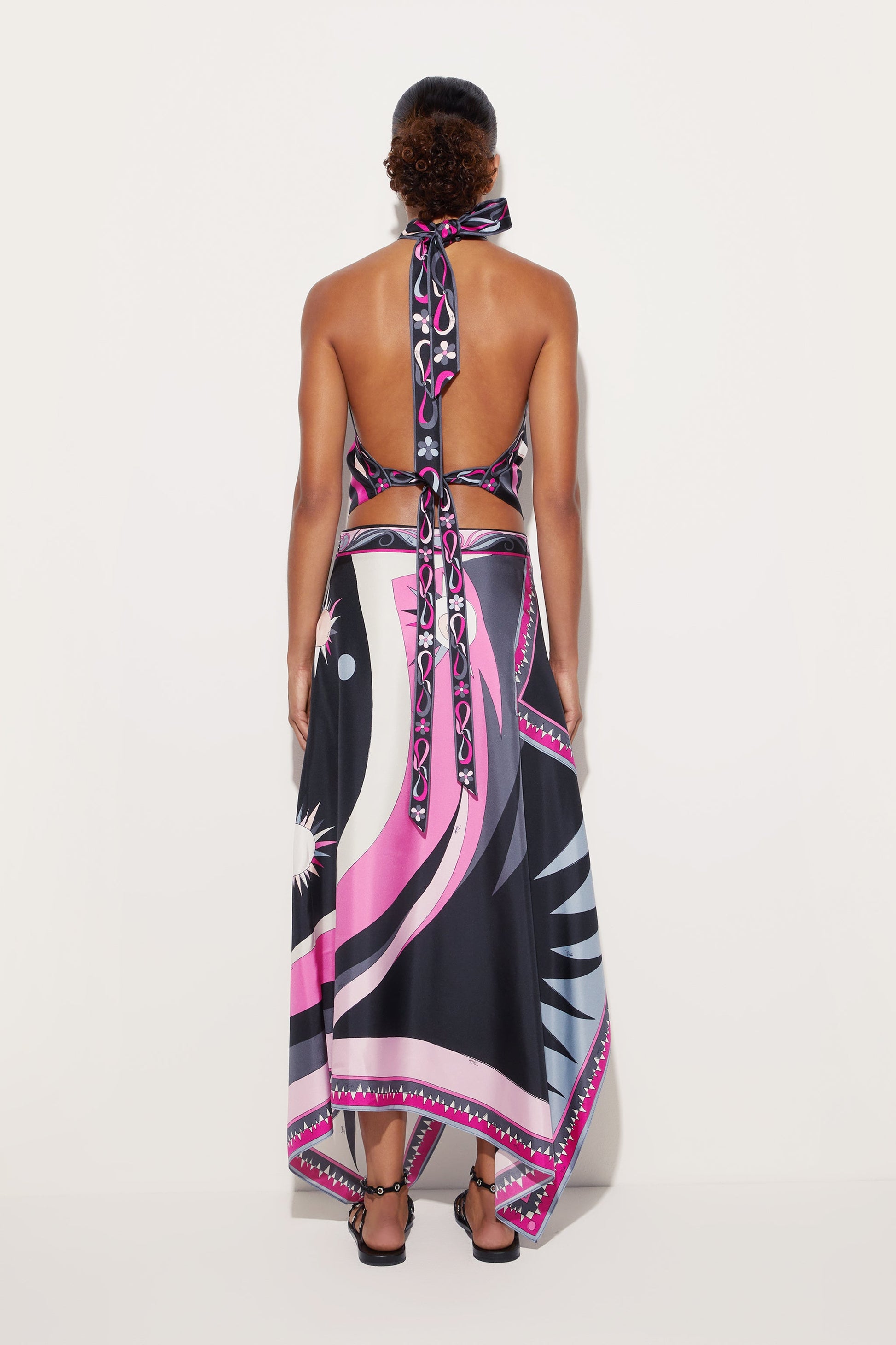 Stella Print Asymmetrical Midi Skirt View 4 - Pucci