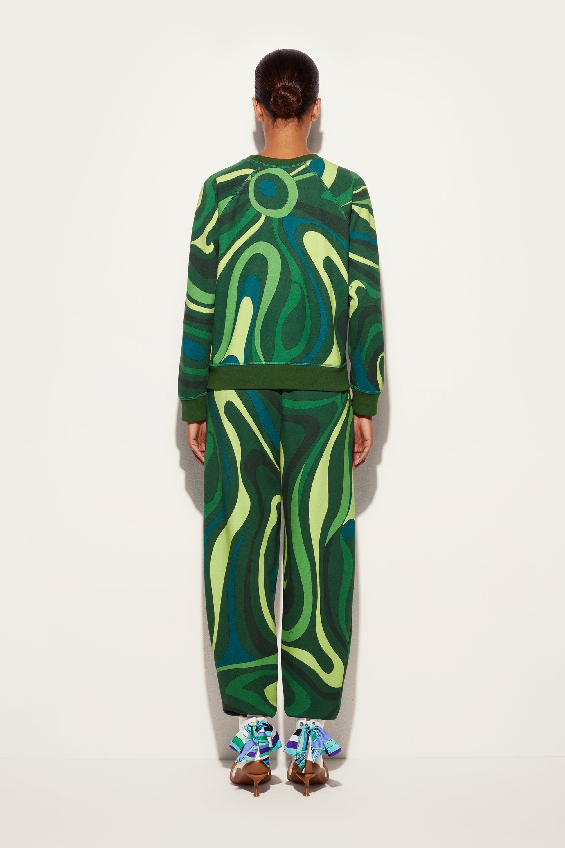 Fleece Sweatshirt Marmo Print View 4 - Pucci
