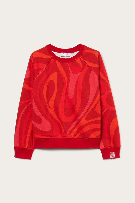 Fleece Sweatshirt Marmo Print View 1 - Pucci