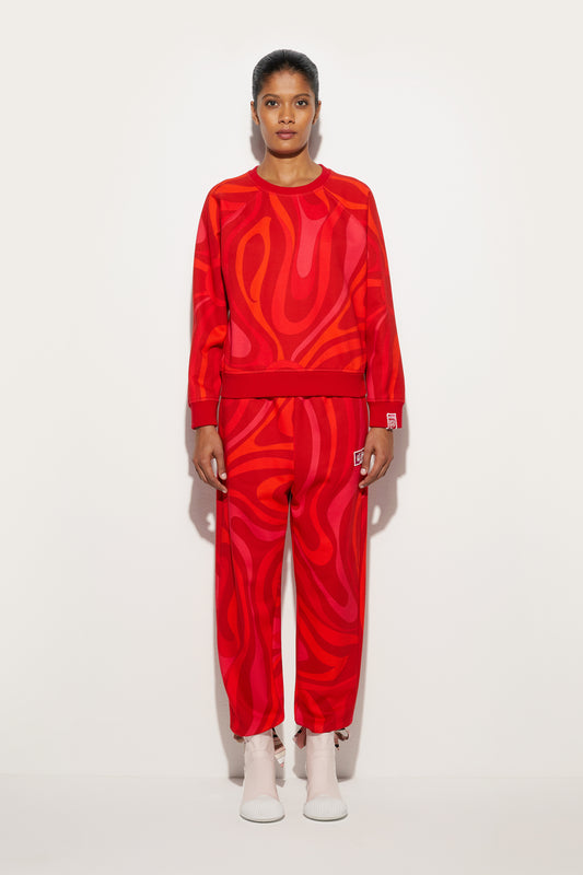 Fleece Sweatshirt Marmo Print View 2 - Pucci