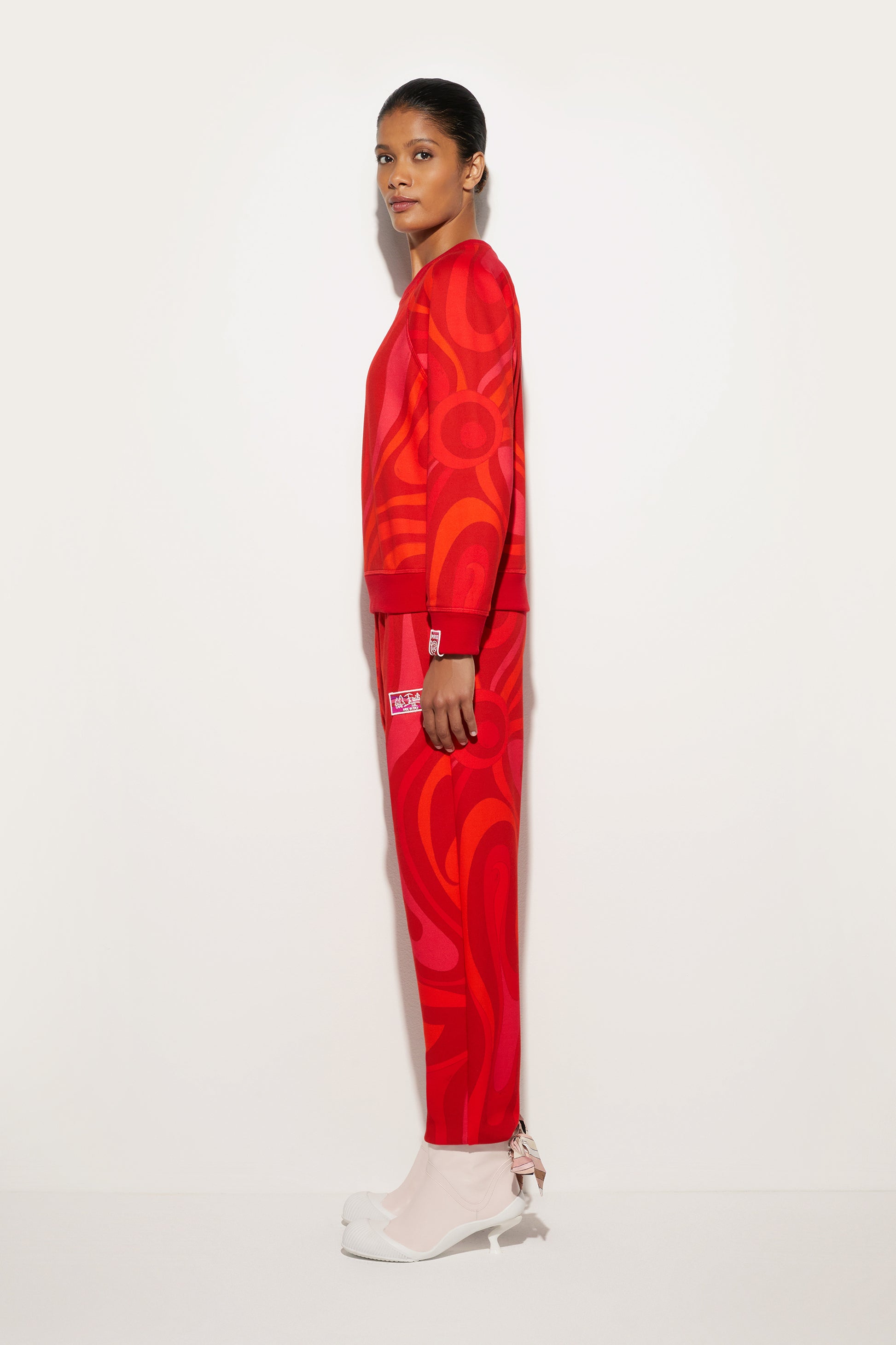 Fleece Sweatshirt Marmo Print View 3 - Pucci