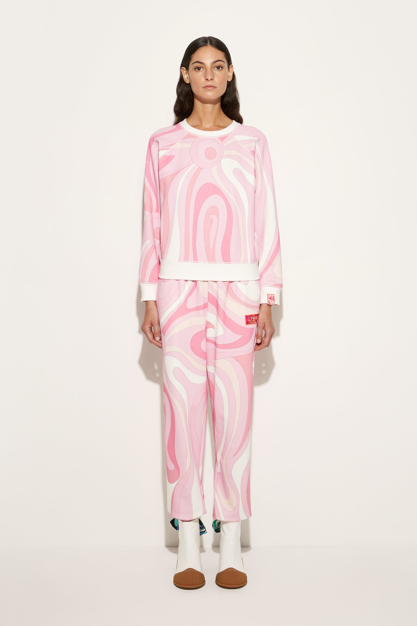 Fleece Sweatshirt Marmo Print View 2 - Pucci