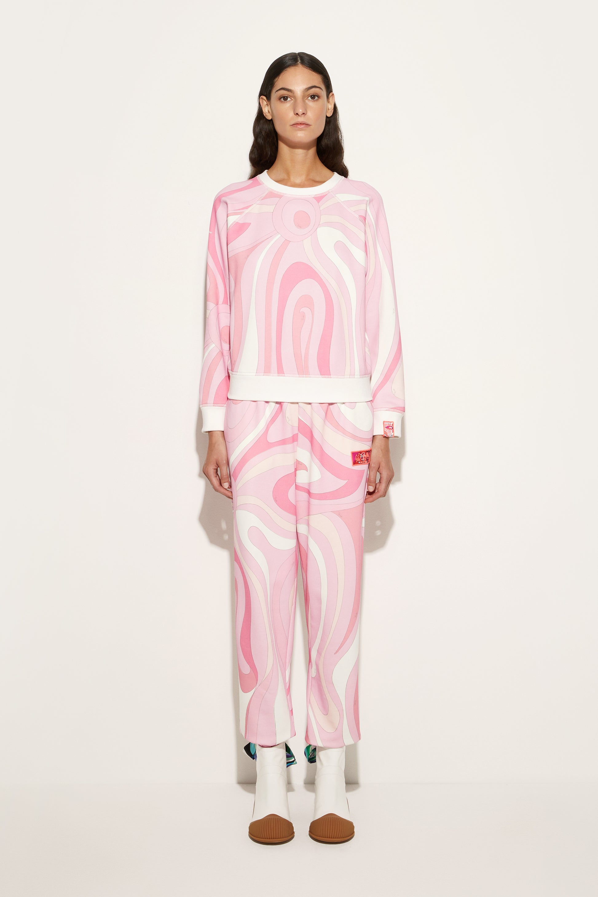 Fleece Sweatshirt Marmo Print View 2 - Pucci