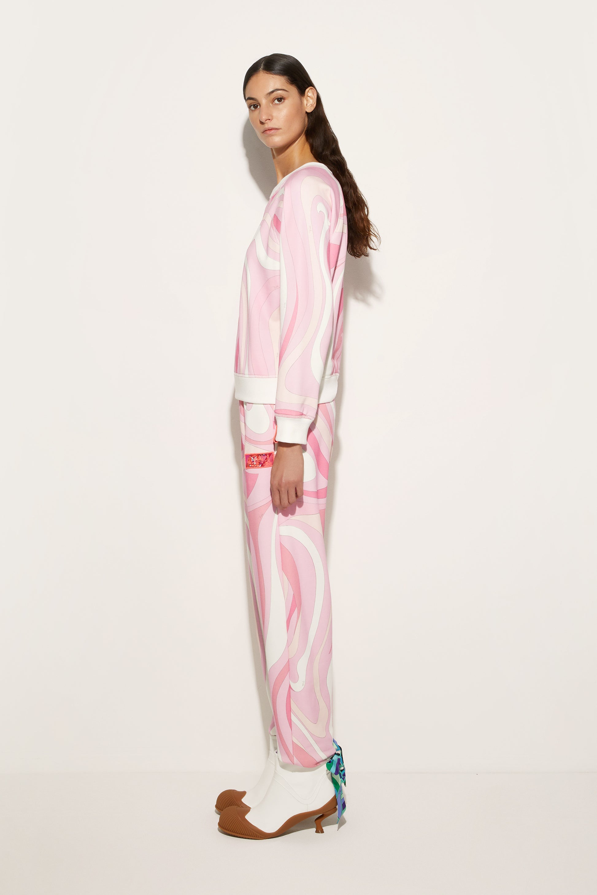 Fleece Sweatshirt Marmo Print View 3 - Pucci