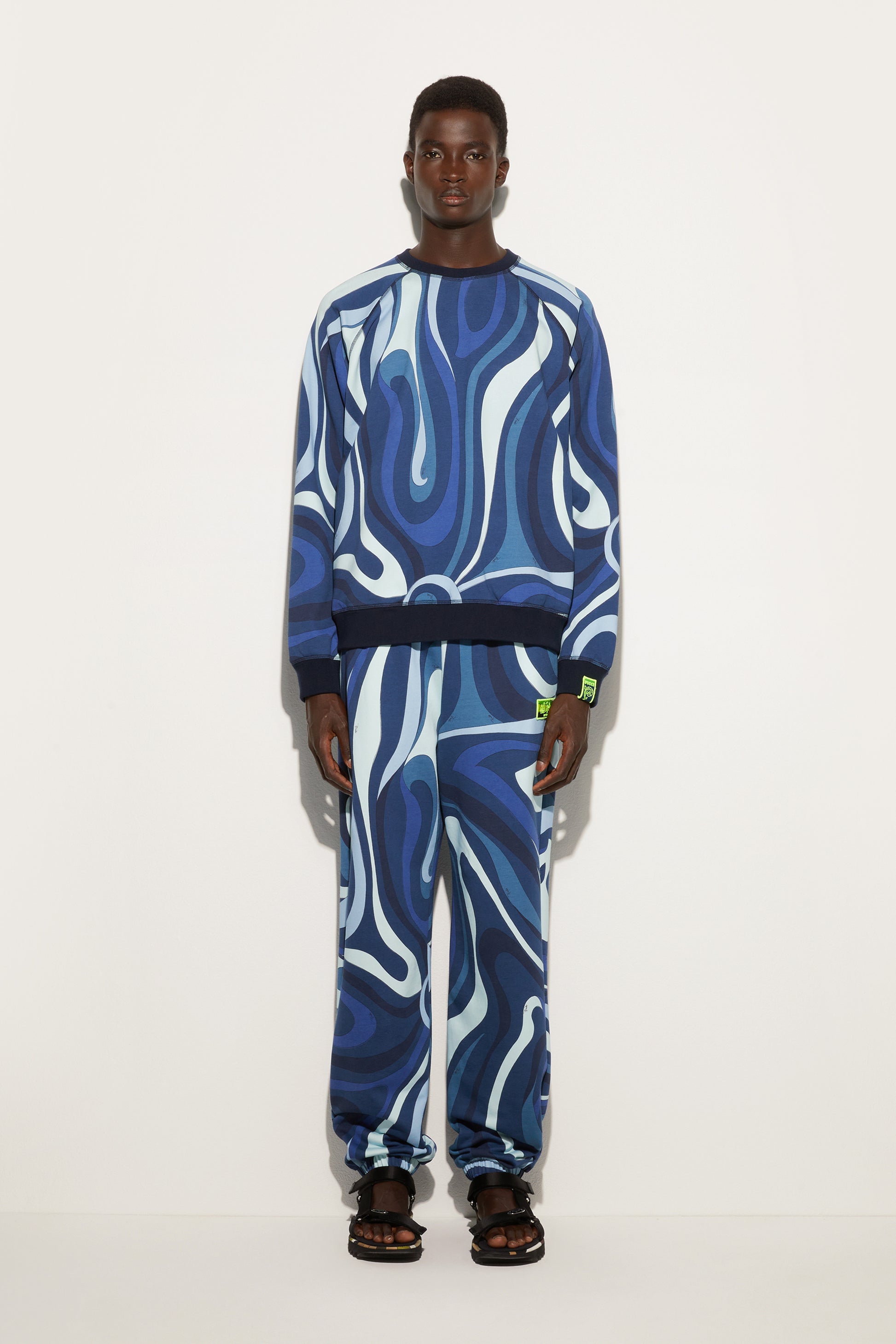 Marmo Print Fleece Sweatshirt View 2 - Pucci