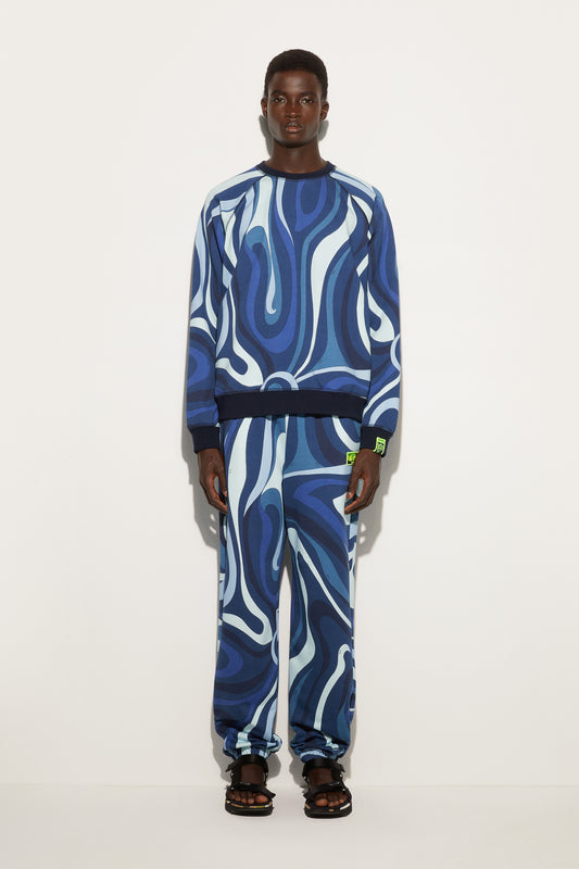 Marmo Print Fleece Sweatshirt View 2 - Pucci