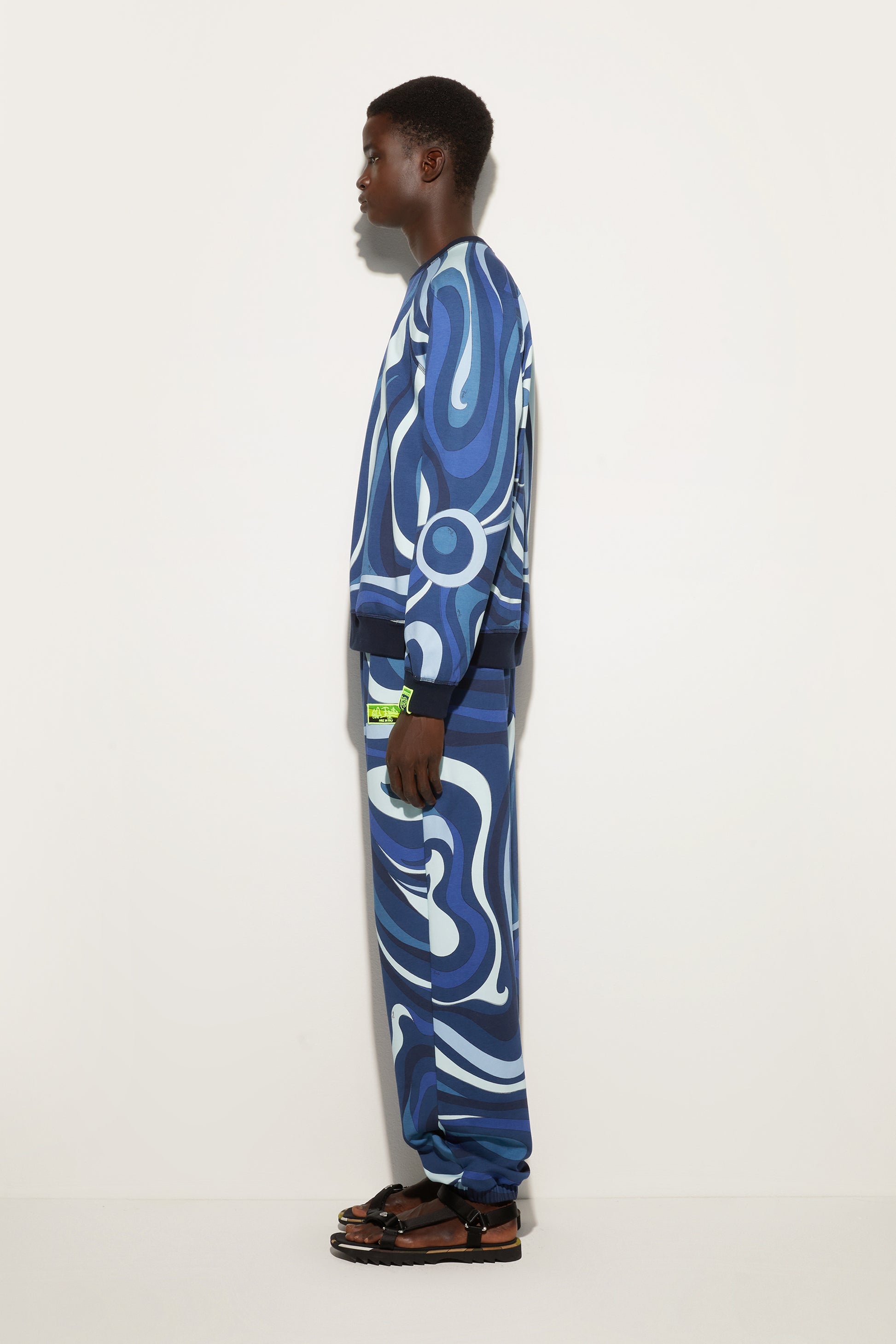 Marmo Print Fleece Sweatshirt View 3 - Pucci