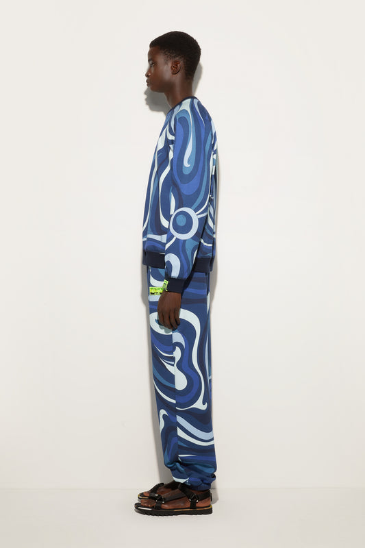 Marmo Print Fleece Sweatshirt View 3 - Pucci
