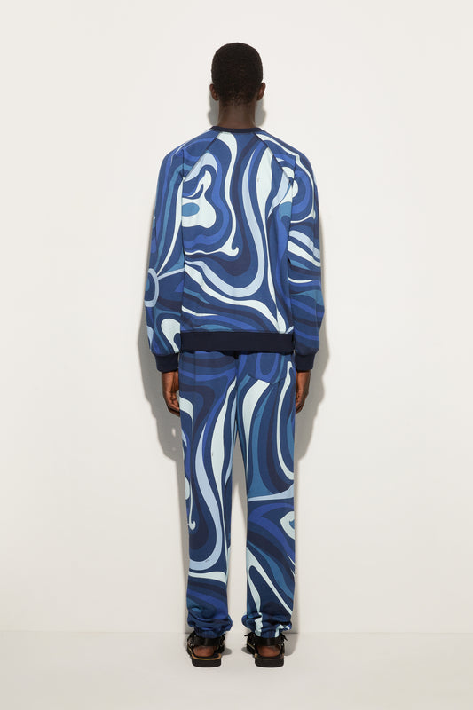 Marmo Print Fleece Sweatshirt View 4 - Pucci