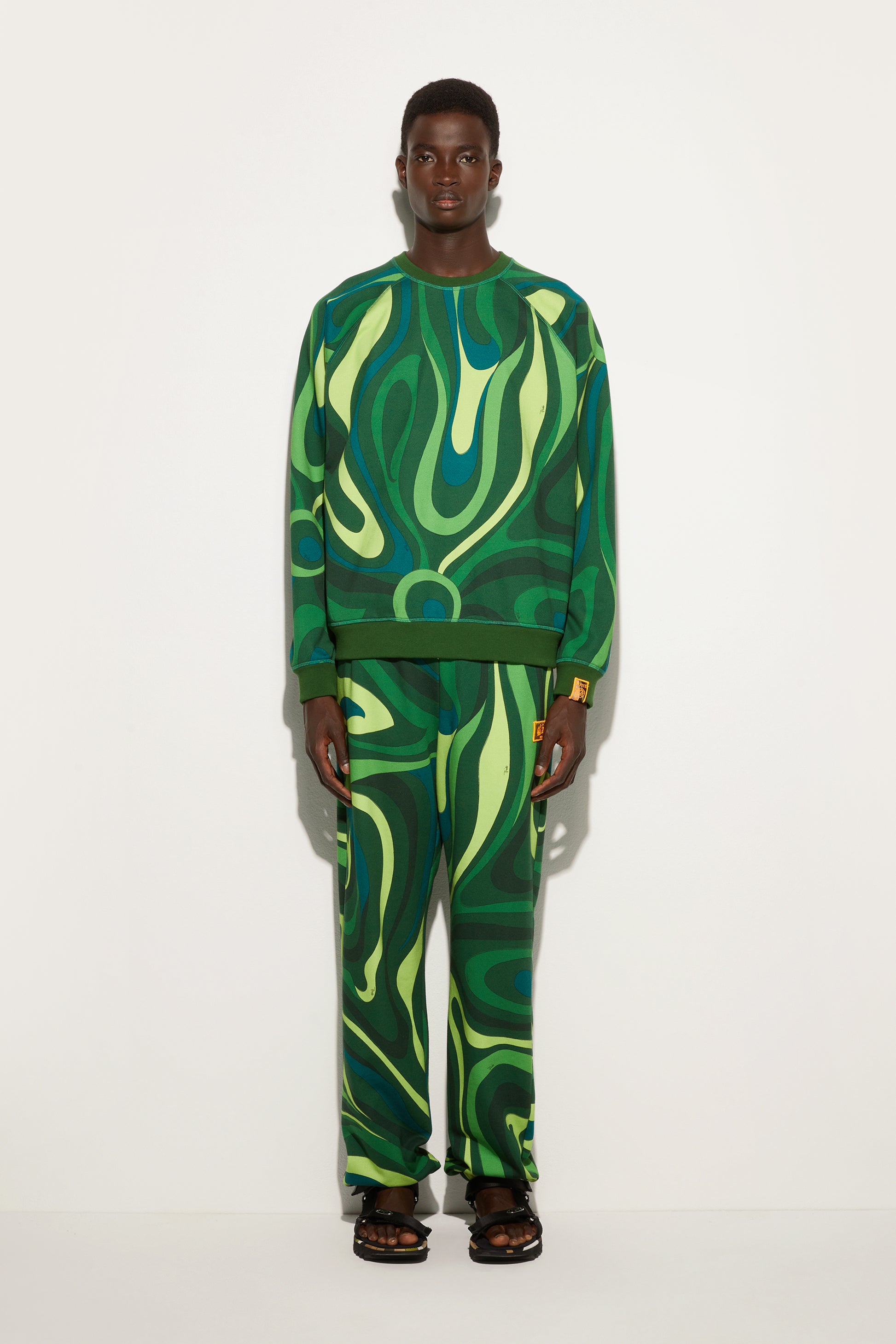 Marmo Print Fleece Sweatshirt View 4 - Pucci