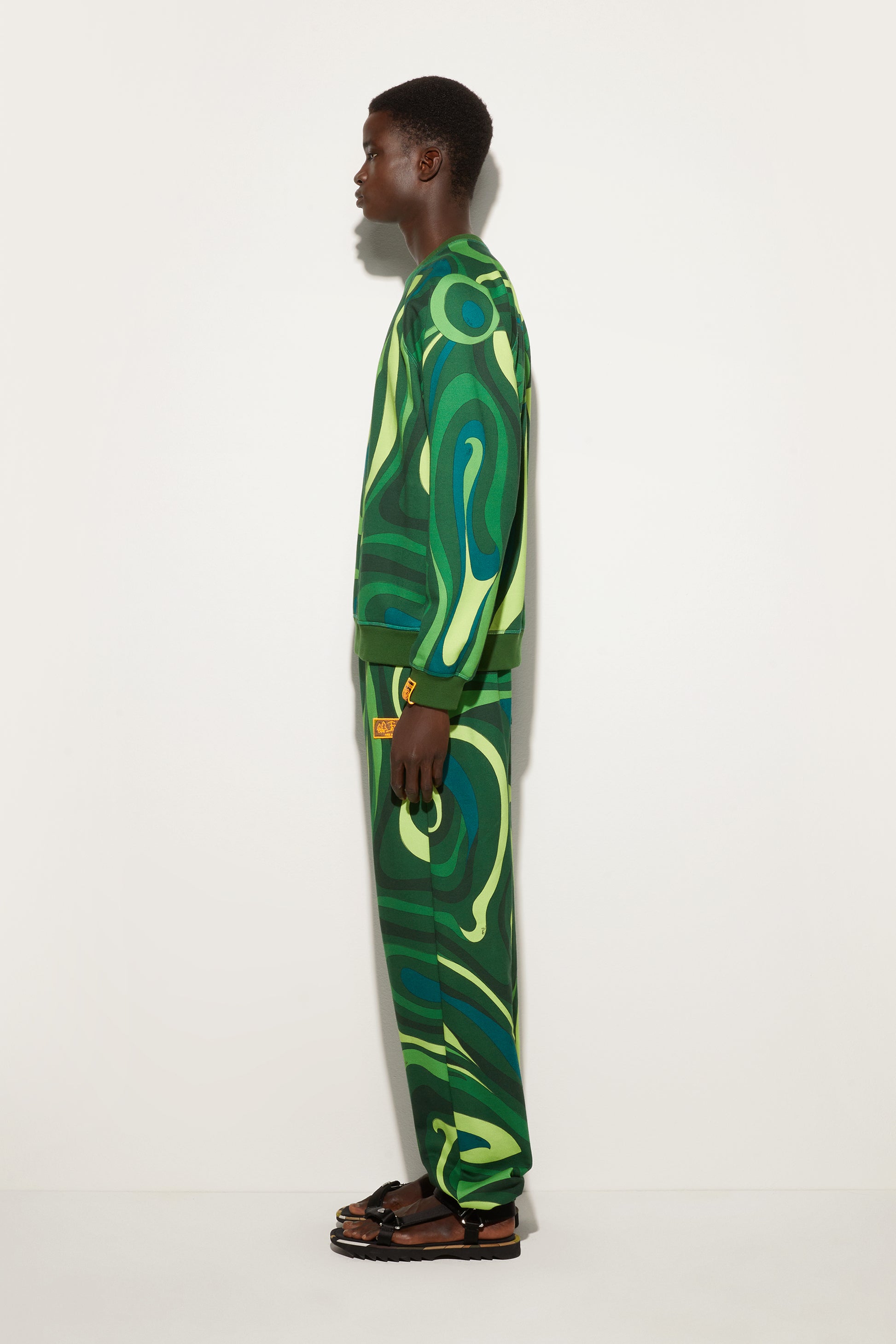 Marmo Print Fleece Sweatshirt View 3 - Pucci