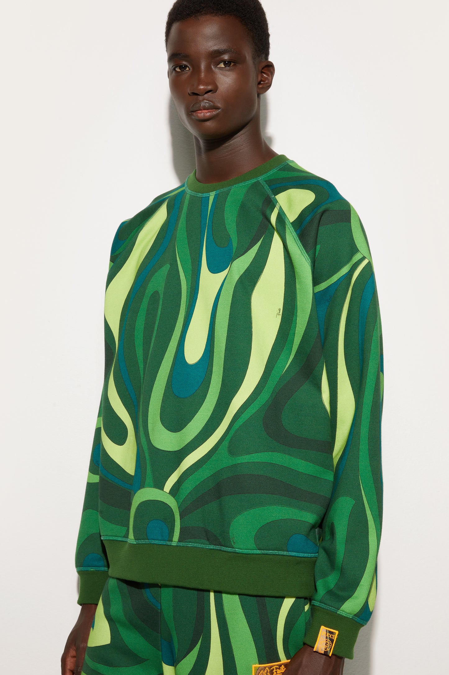 Marmo Print Fleece Sweatshirt View 5 - Pucci