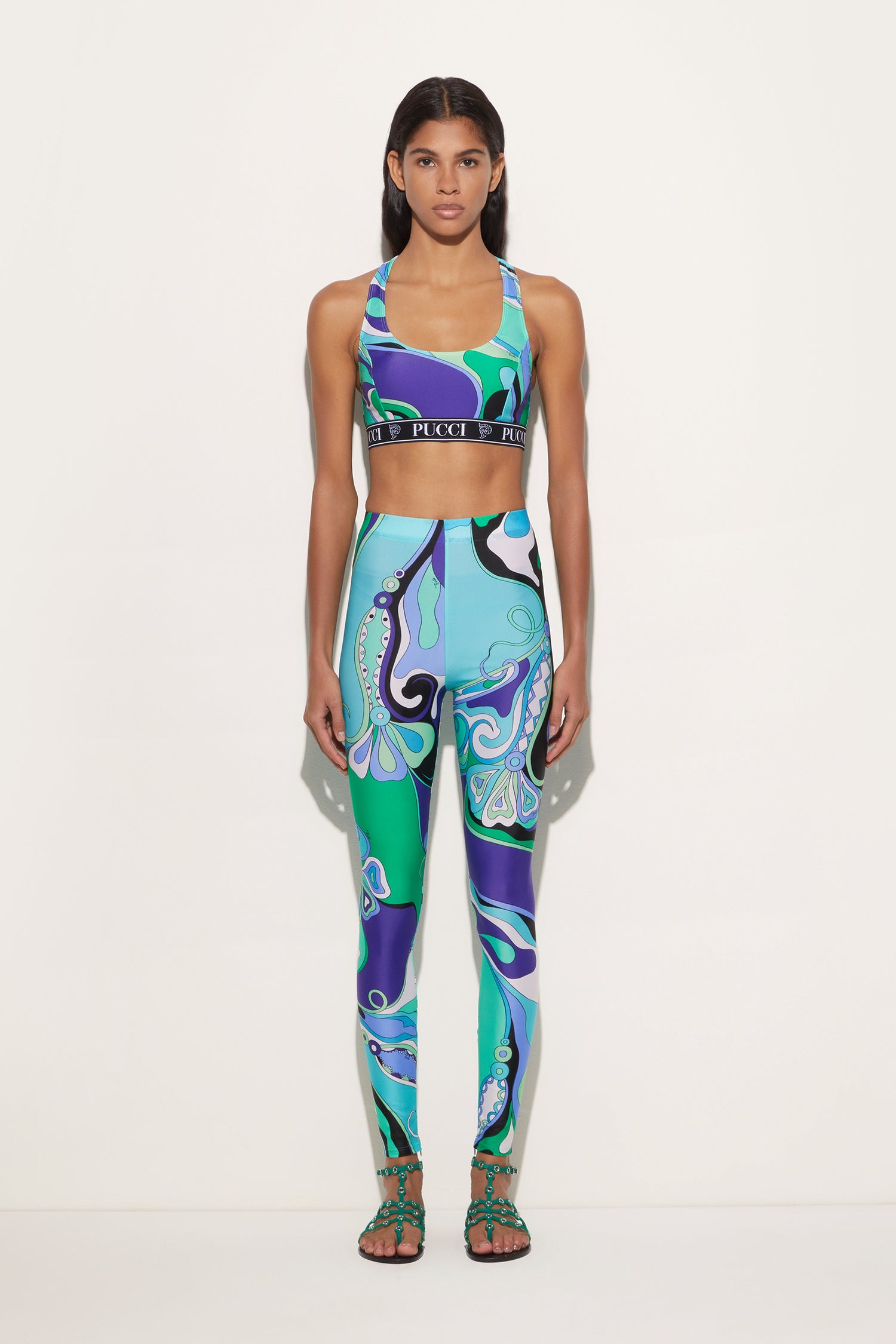 Leggings in Stampa Orchidee