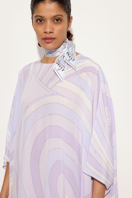 Astro and Rombi Print Silk Twill Scarf