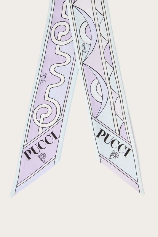 Astro and Rombi Print Silk Twill Scarf