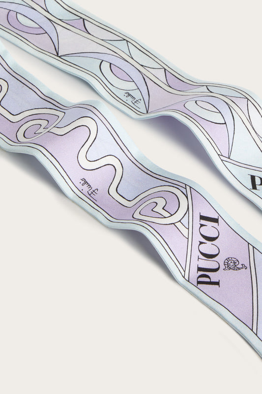 Astro and Rombi Print Silk Twill Scarf