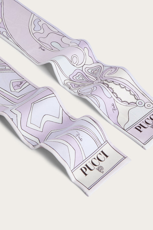 Labirinto and Orchidee Print Silk Twill Scarf