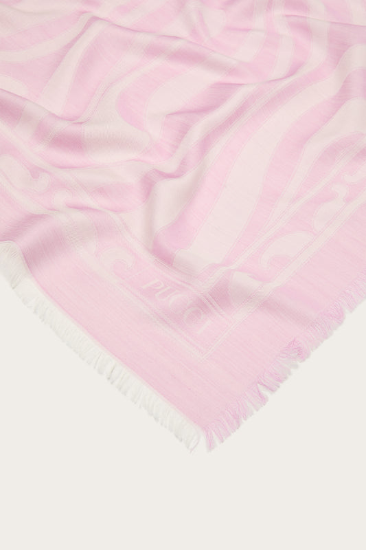 Marmo Print Jacquard Silk Scarf