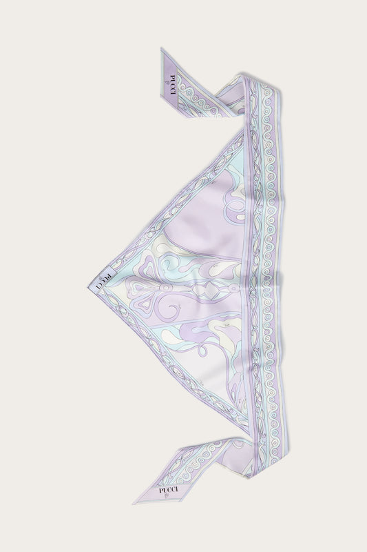 Orchidee Print Silk Twill Scarf
