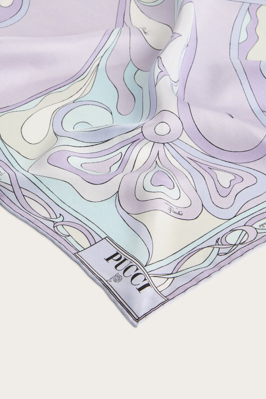 Orchidee Print Silk Twill Scarf