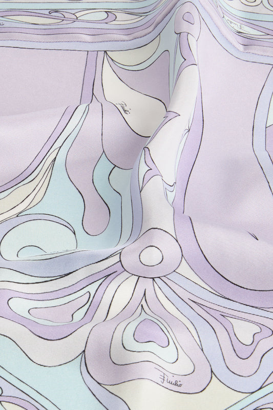 Orchidee Print Silk Twill Scarf
