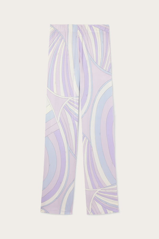 Iride Print Straight Trousers