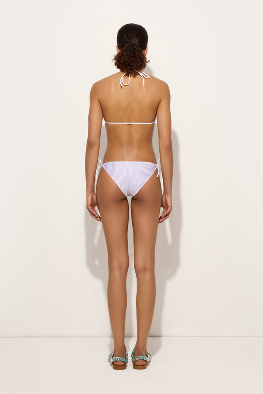 Marmo Print Triangle Bikini Top
