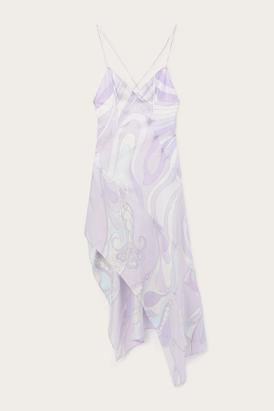 Iride Print Silk Twill Dress