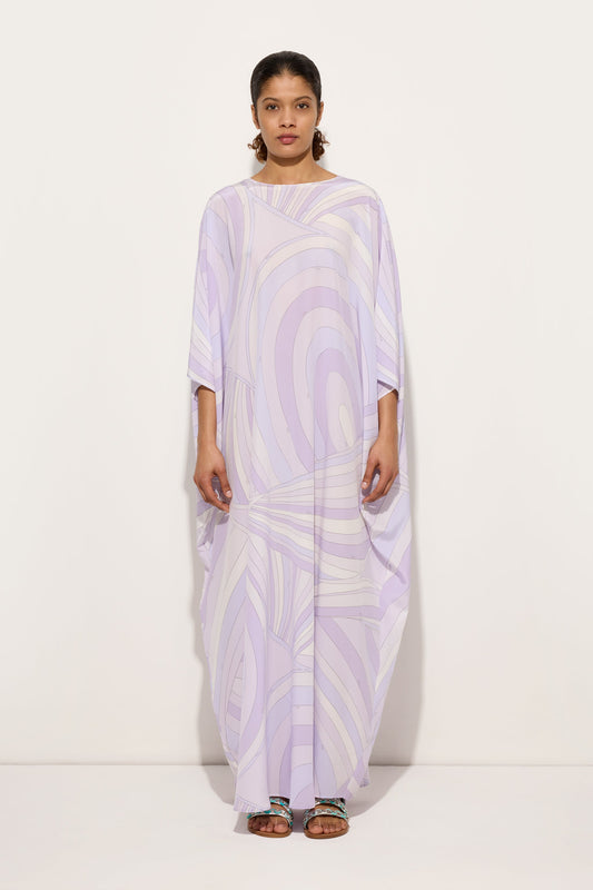 Iride Print Long Kaftan