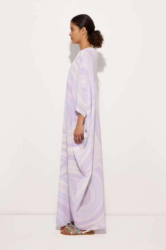 Iride Print Long Kaftan