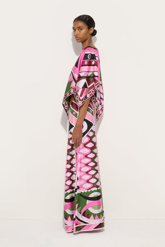 Blusa a Mantella in Stampa Vivara