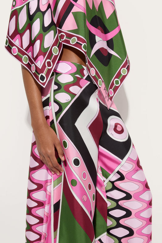 Blusa a Mantella in Stampa Vivara