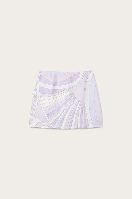 Iride Print Mini Wrap Skirt