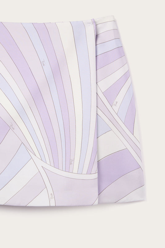 Iride Print Mini Wrap Skirt